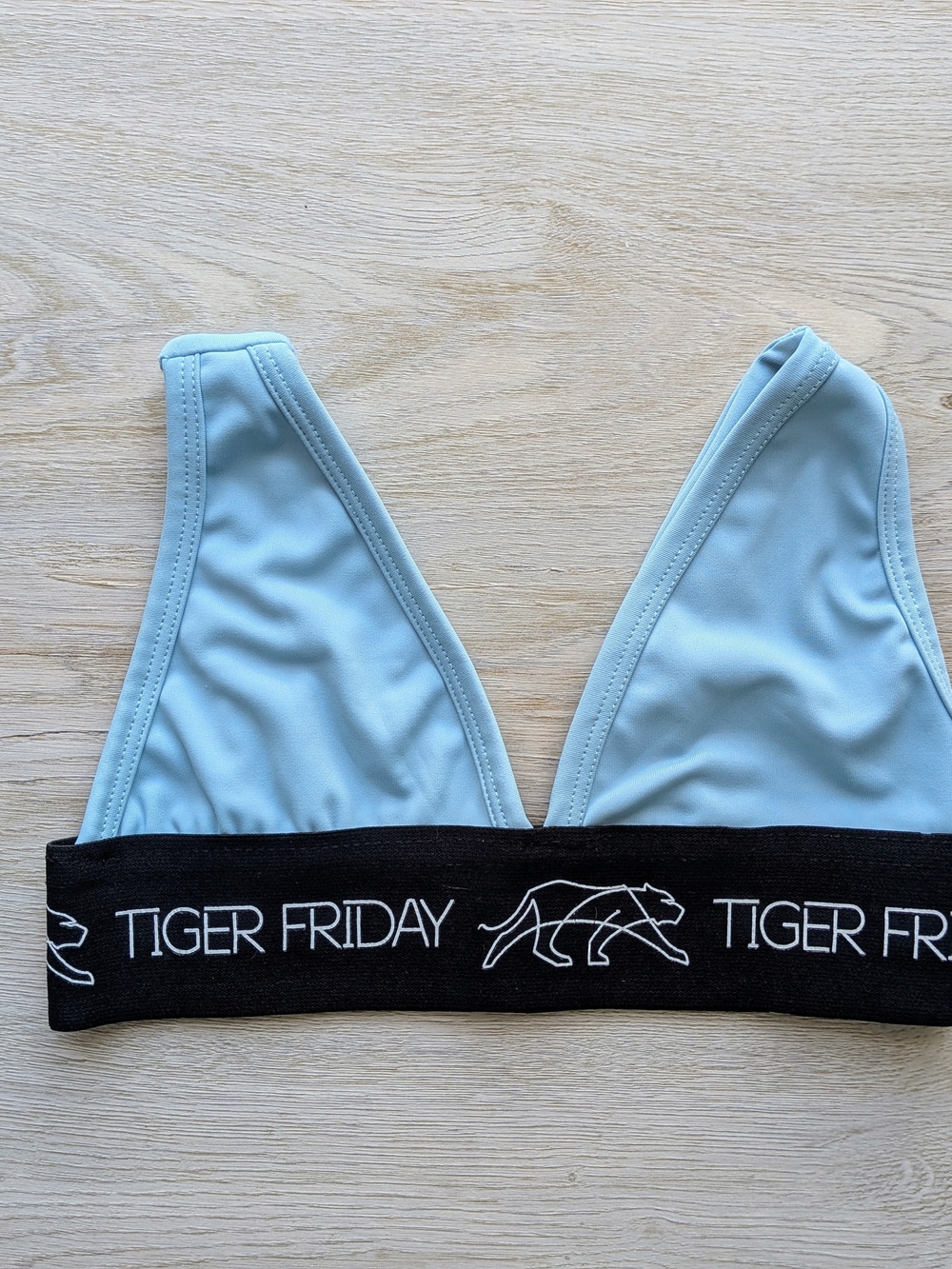 Tiger Friday Light Blue V-Neck Dance Top - Child Medium